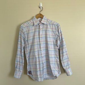 Robert Graham Men’s Plaid Multicolor Button Down Size Medium